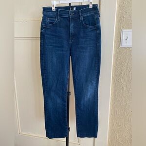 Mother jeans the rascal ankle snippet in the wash mint condition size 24‎